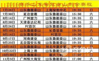 鲁能比赛赛程